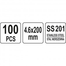 Coliere metalice reglabile din otel 4.6 x 200 mm Y..